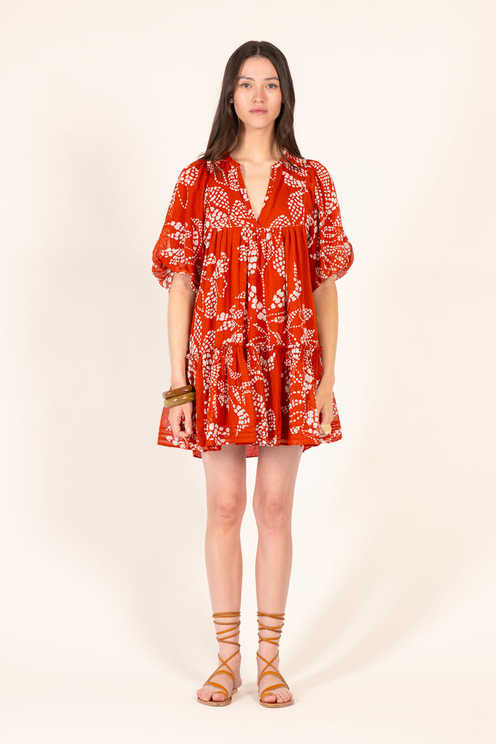 Mini Dress Cruz - Paprika Austral - Poupette St Barth