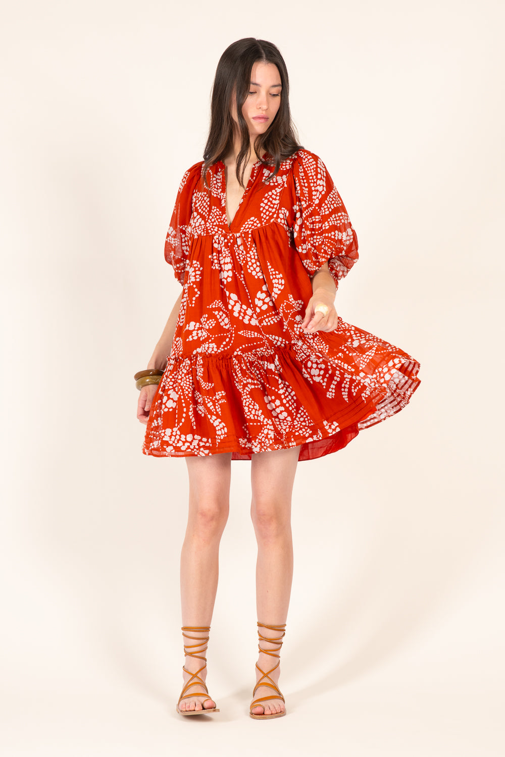Mini Dress Cruz - Paprika Austral - Poupette St Barth