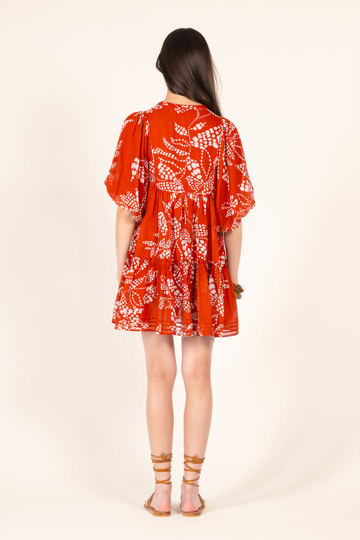 Mini Dress Cruz - Paprika Austral - Poupette St Barth