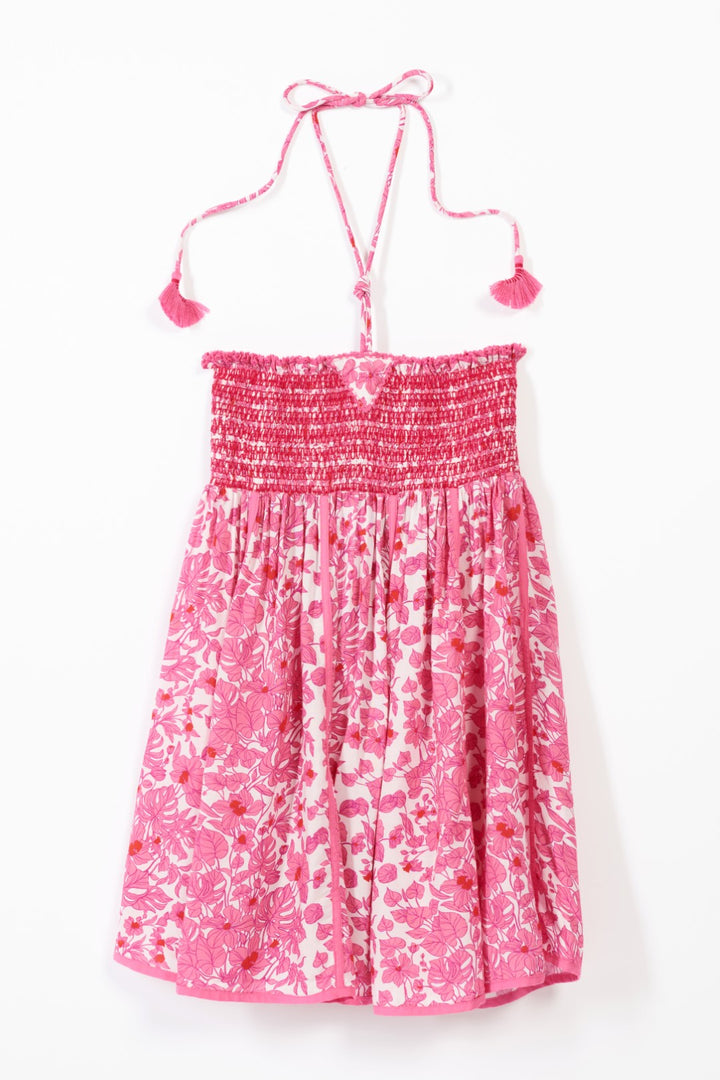 Mini Dress Cycas for girls - Pink Aquaflora