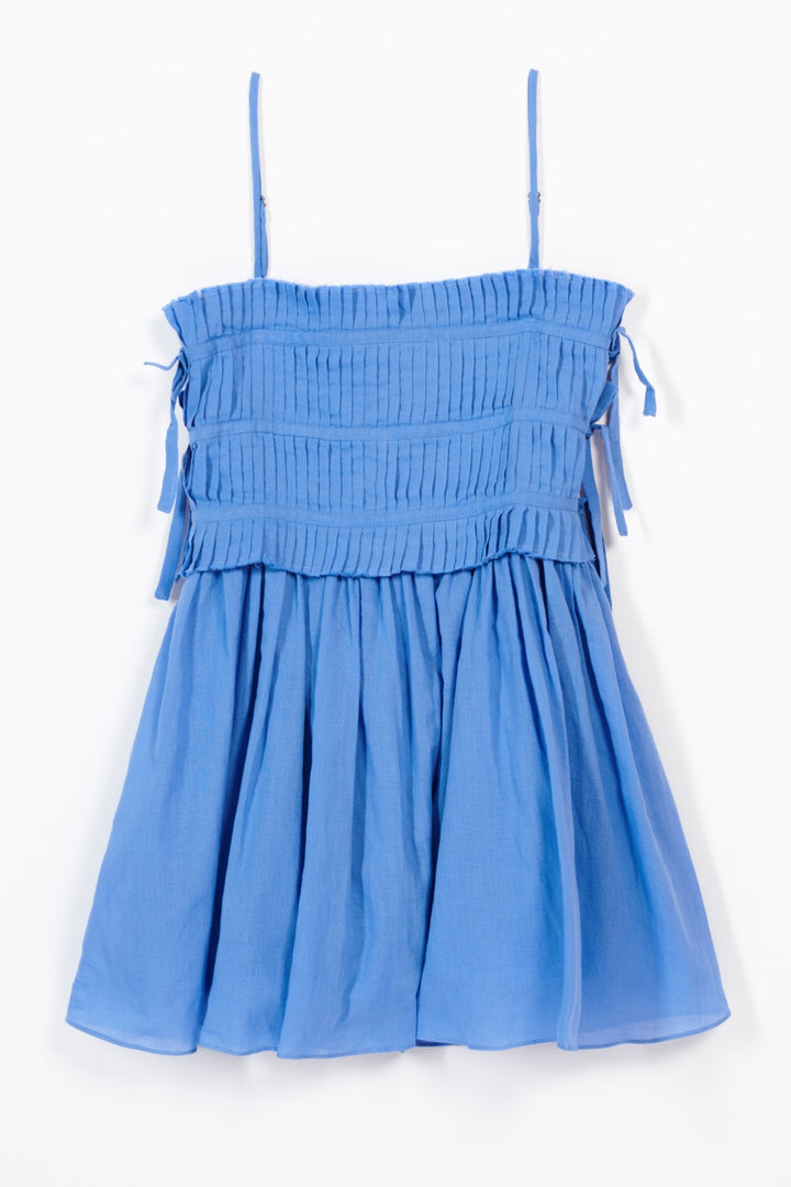 Mini Dress Elena for girls - Persian Blue