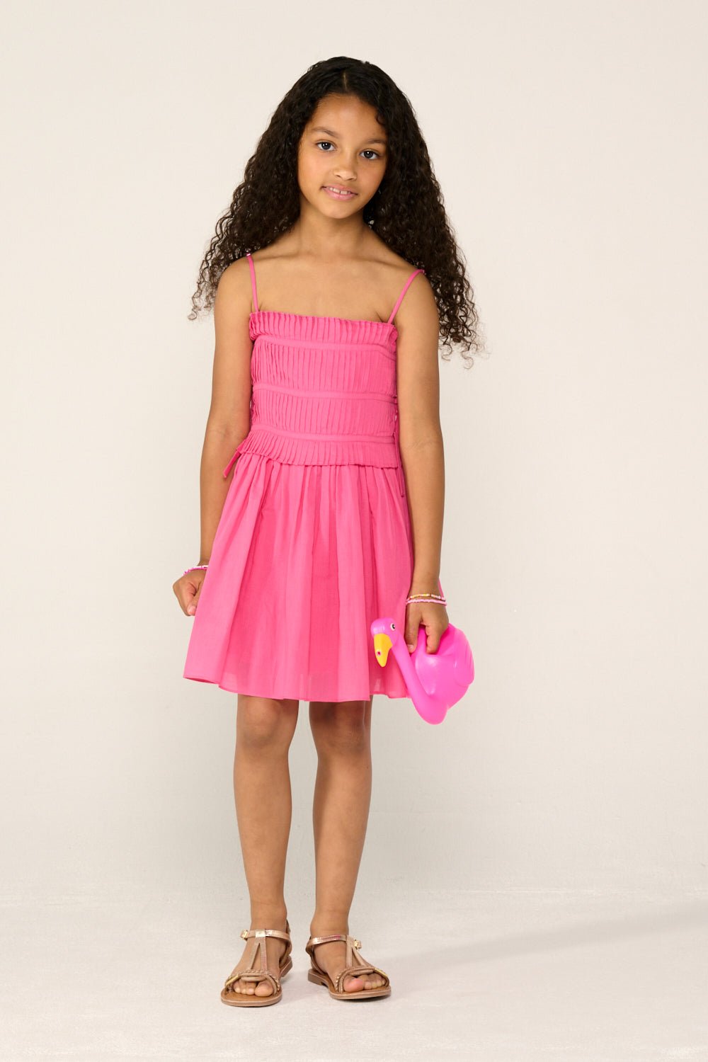 Robe Courte Elena pour fille - Pink Malabar  