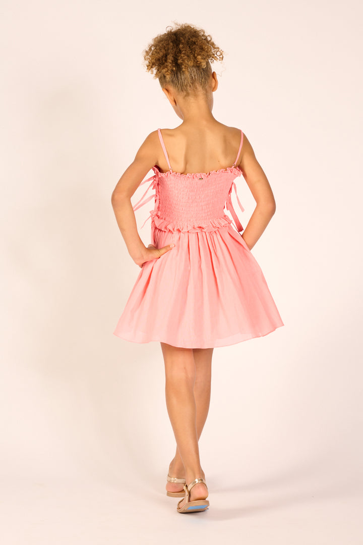 Mini Dress Elena for girls - Warm Peach