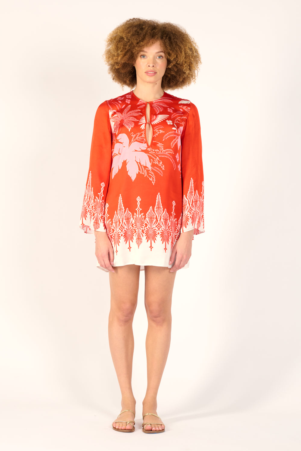 Mini Dress Gia - Coral Canopy - Poupette St Barth