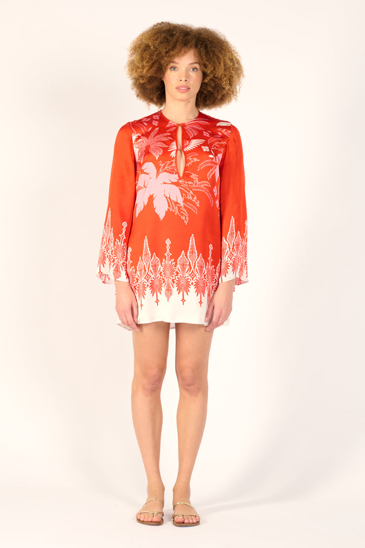 Mini Dress Gia - Coral Canopy - Poupette St Barth