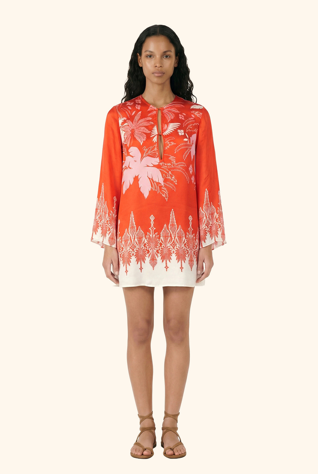 Mini Dress Gia - Coral Canopy - Poupette St Barth