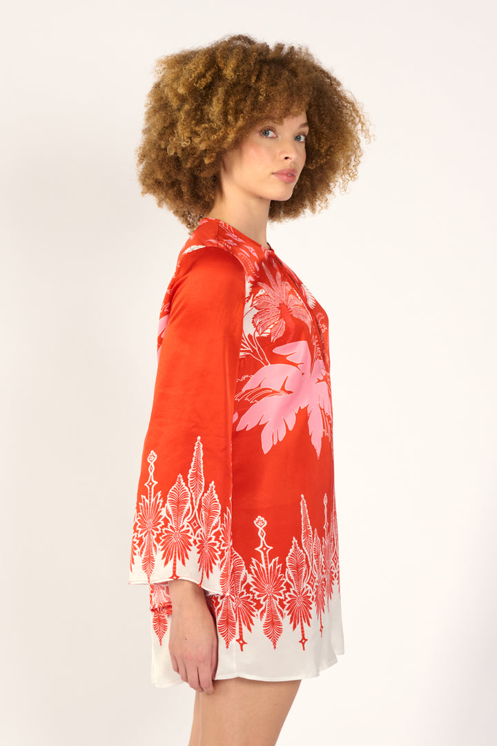 Mini Dress Gia - Coral Canopy - Poupette St Barth