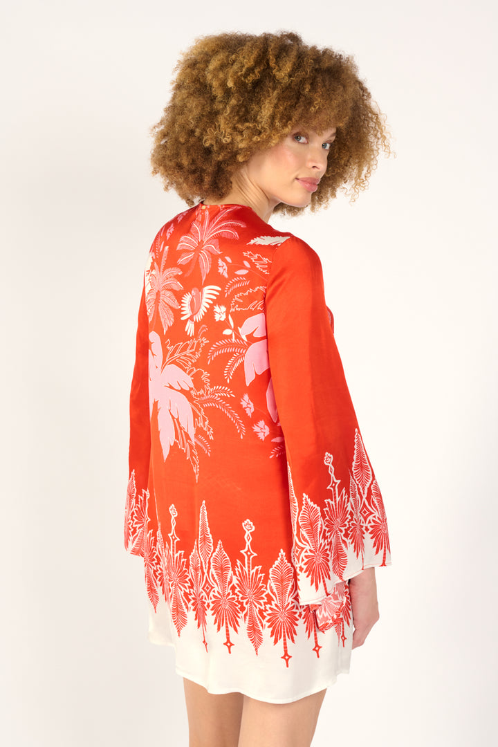 Mini Dress Gia - Coral Canopy - Poupette St Barth