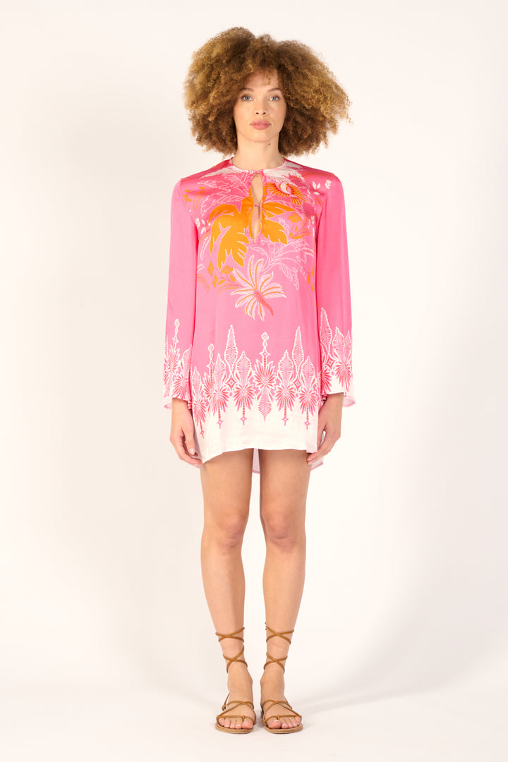 Mini Dress Gia - Pink Canopy - Poupette St Barth