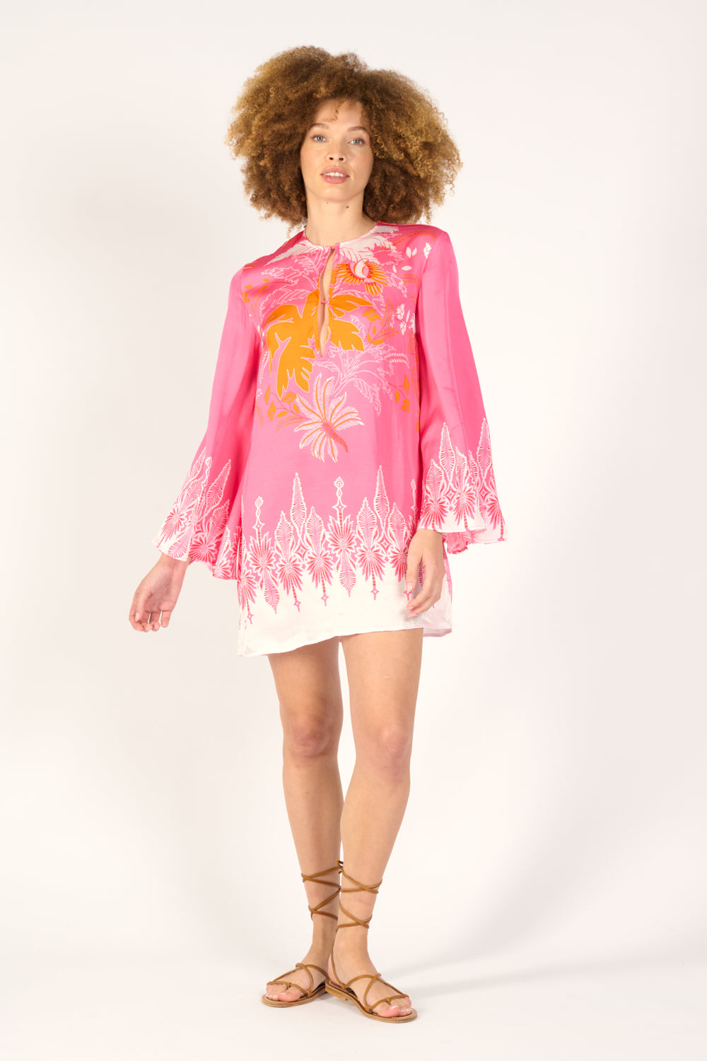 Mini Dress Gia - Pink Canopy - Poupette St Barth