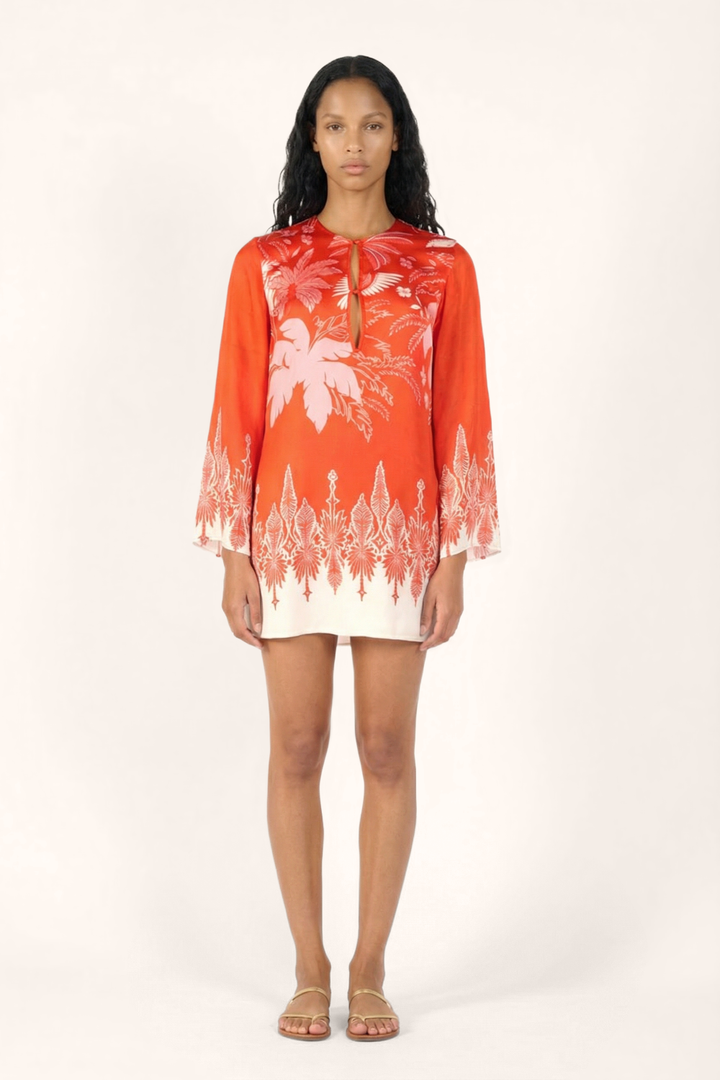 Mini Dress Gia - Coral Canopy - Poupette St Barth