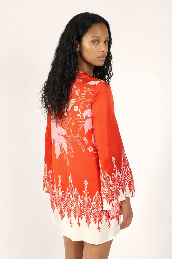 Mini Dress Gia - Coral Canopy - Poupette St Barth