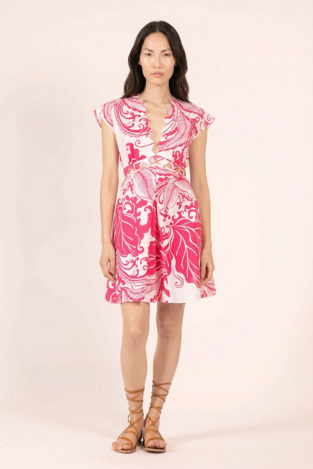 Mini Dress Hazel - Pink Reef Wave - Poupette St Barth