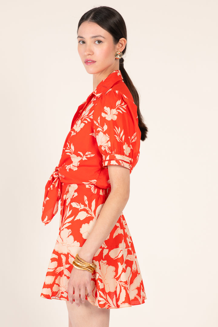 Mini Dress Iris - Coral Palm Beach - Poupette St Barth