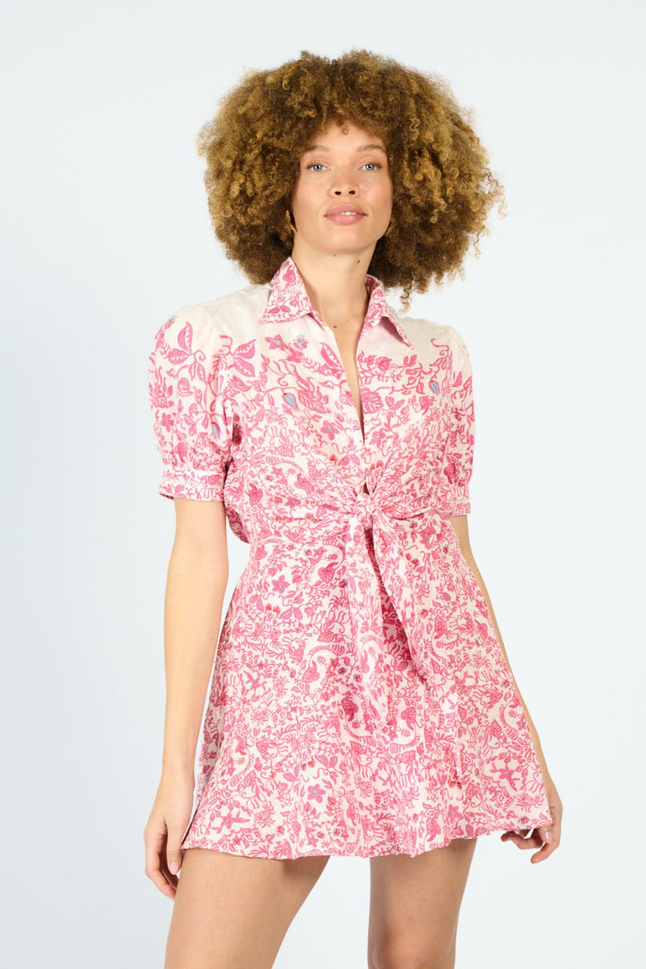 Mini Dress Iris - Pink Tiare - Poupette St Barth