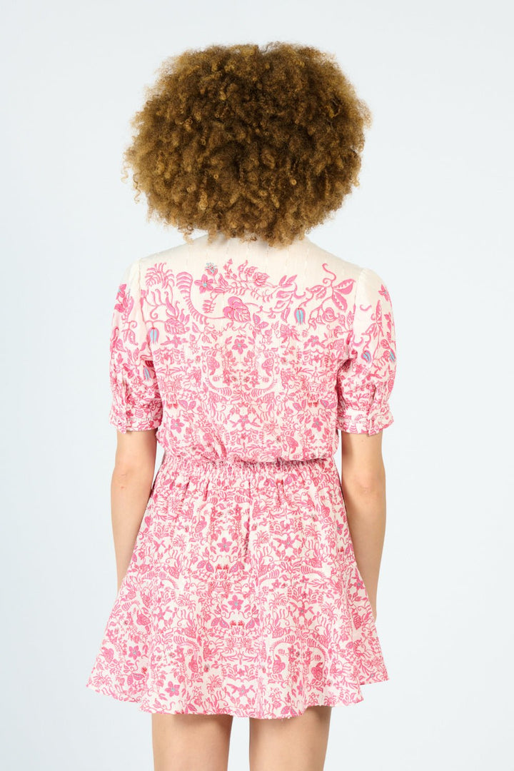 Mini Dress Iris - Pink Tiare - Poupette St Barth