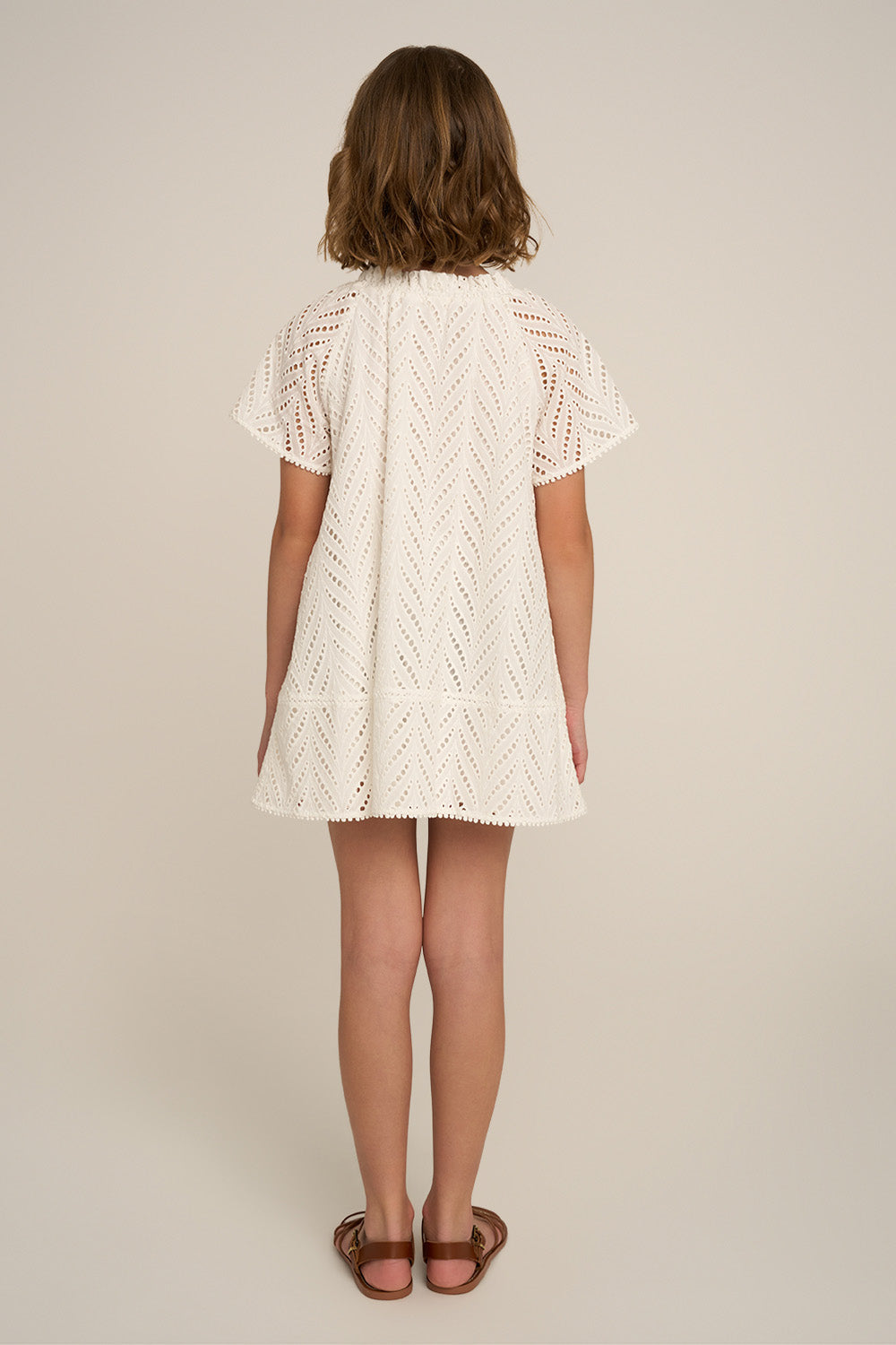 Robe Courte Juliet pour fille - Natural White