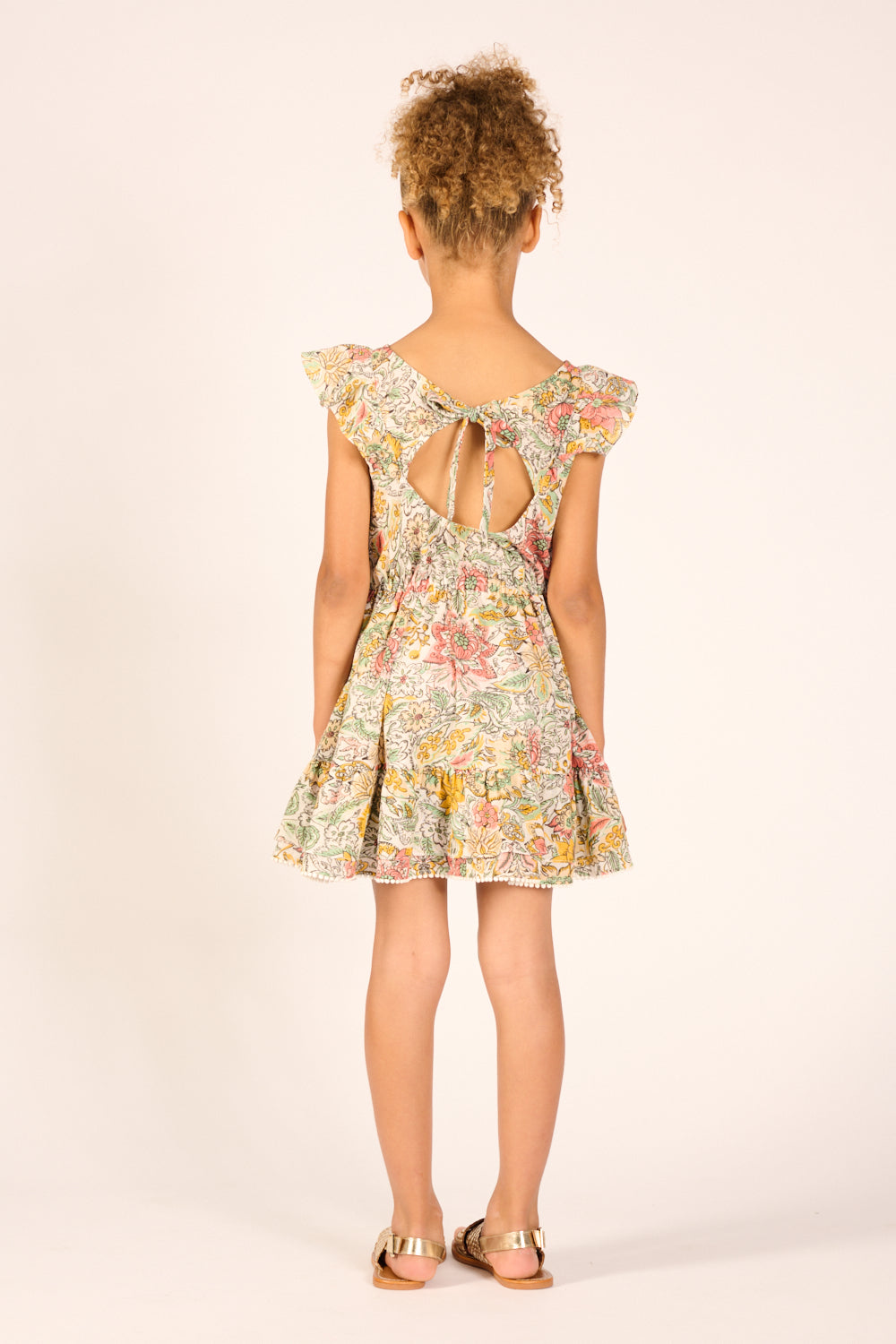 Mini Dress Kora for girls - Yellow Nusa