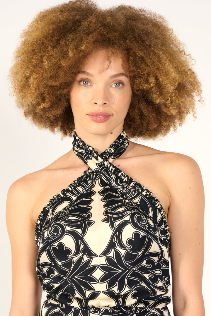 Mini Dress Manon - Black Mantra - Poupette St Barth