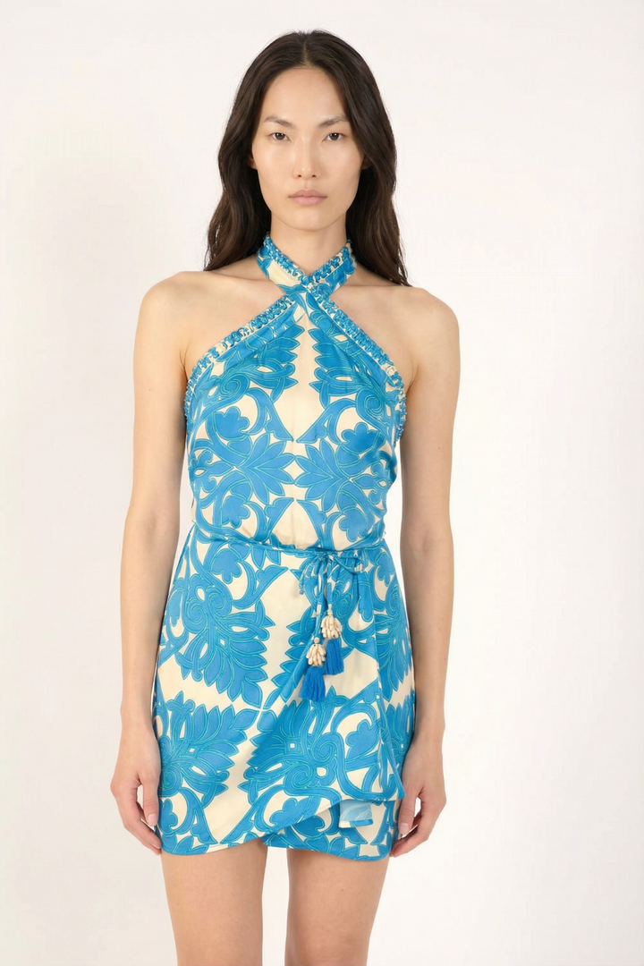Mini Dress Manon - Blue Mantra - Poupette St Barth