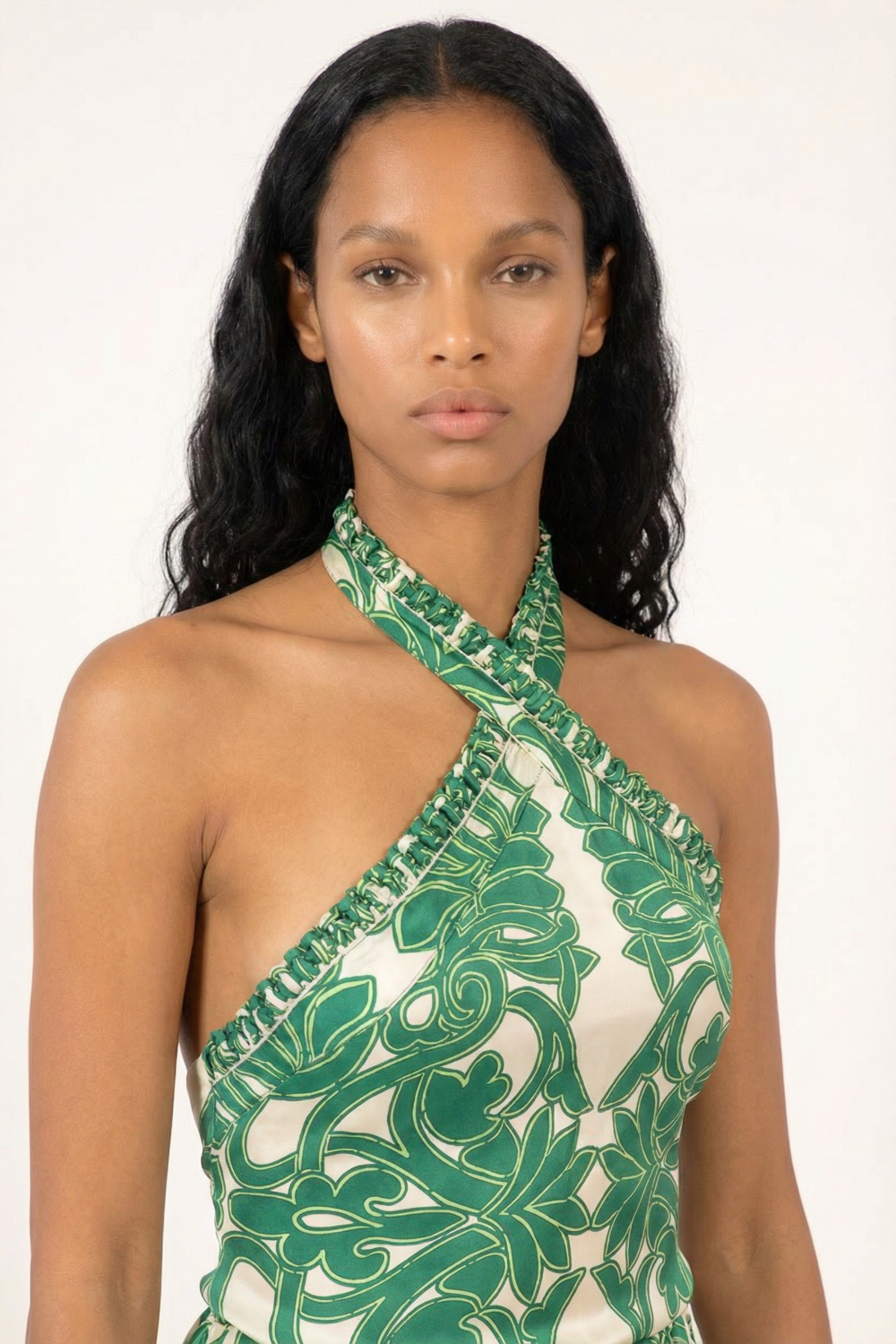 Mini Dress Manon - Green Mantra - Poupette St Barth