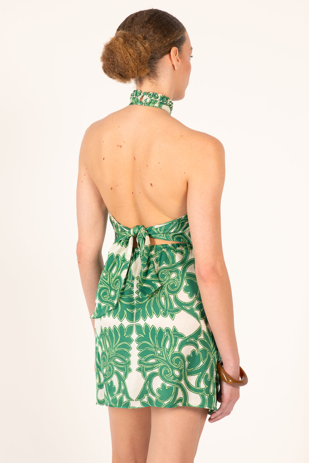 Mini Dress Manon - Green Mantra - Poupette St Barth