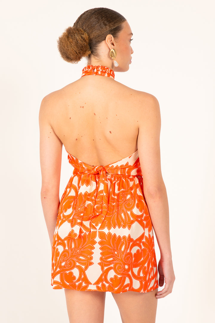 Mini Dress Manon - Orange Mantra - Poupette St Barth