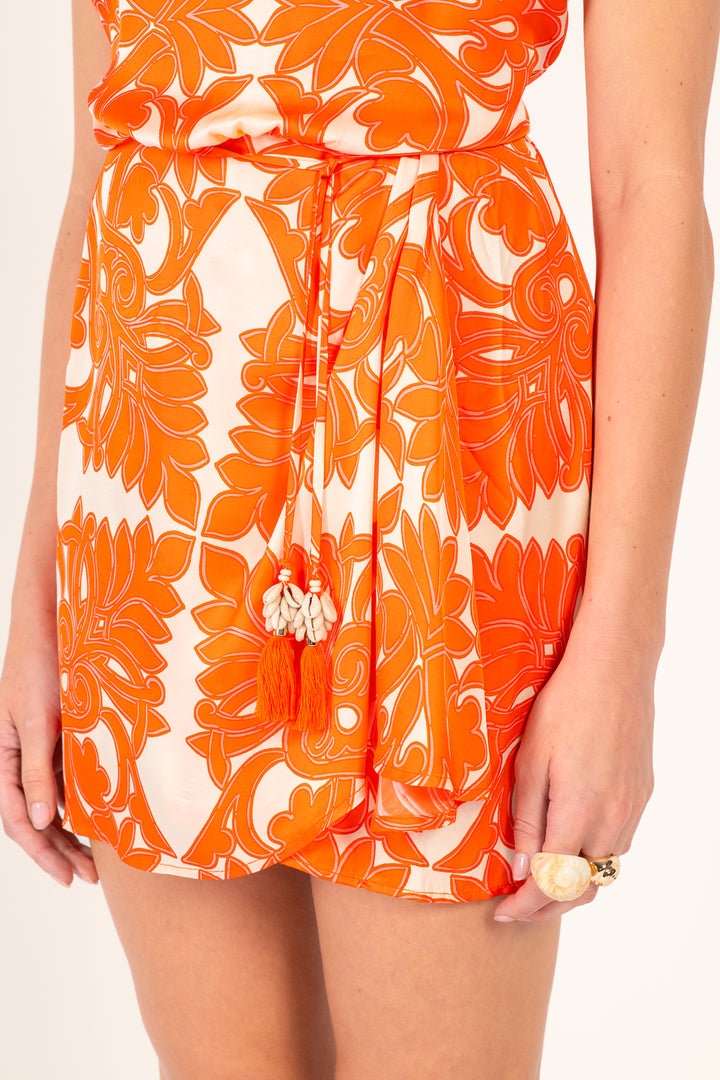 Mini Dress Manon - Orange Mantra - Poupette St Barth