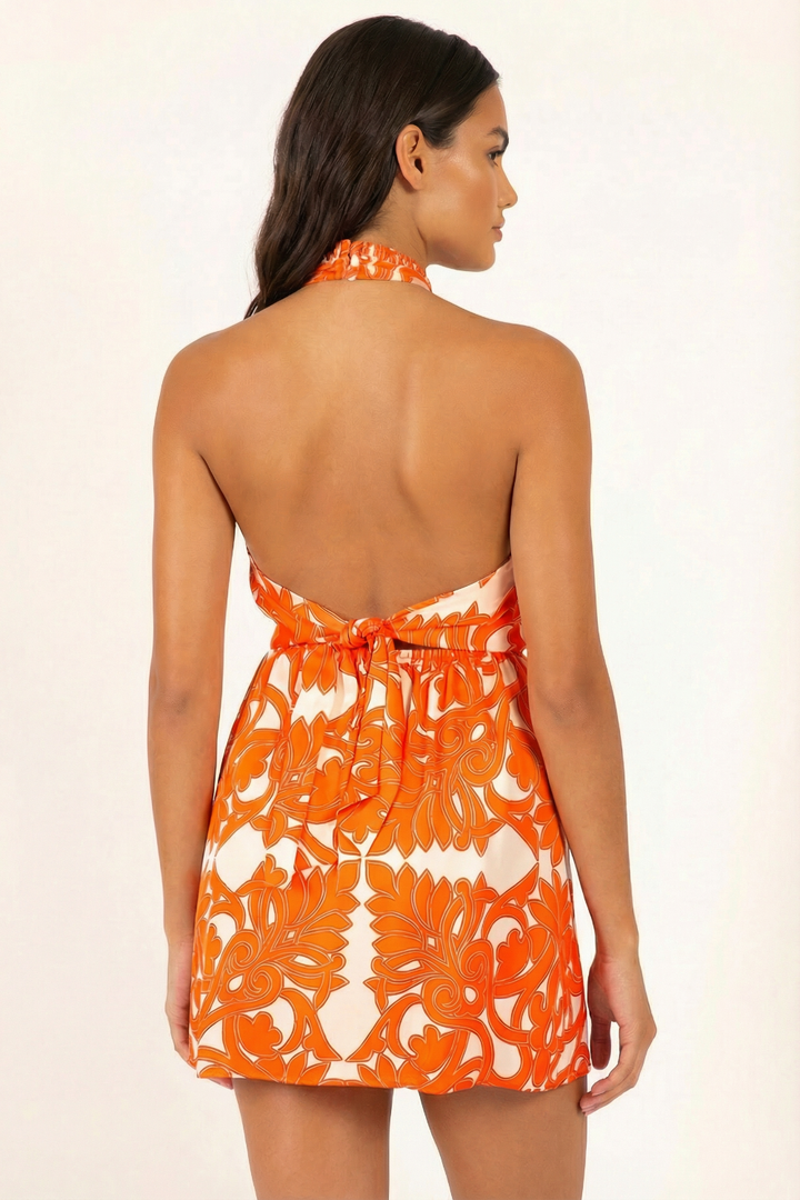 Mini Dress Manon - Orange Mantra - Poupette St Barth