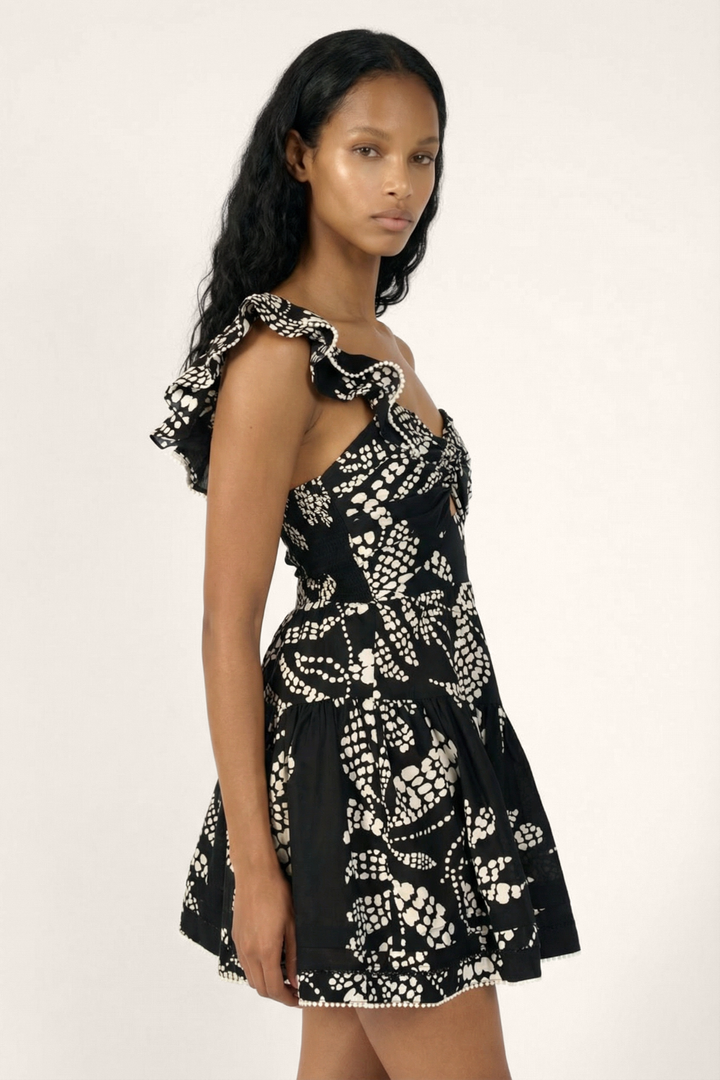 Mini Dress Niki - Black Austral - Poupette St Barth