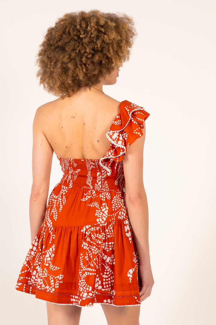 Mini Dress Niki - Paprika Austral - Poupette St Barth