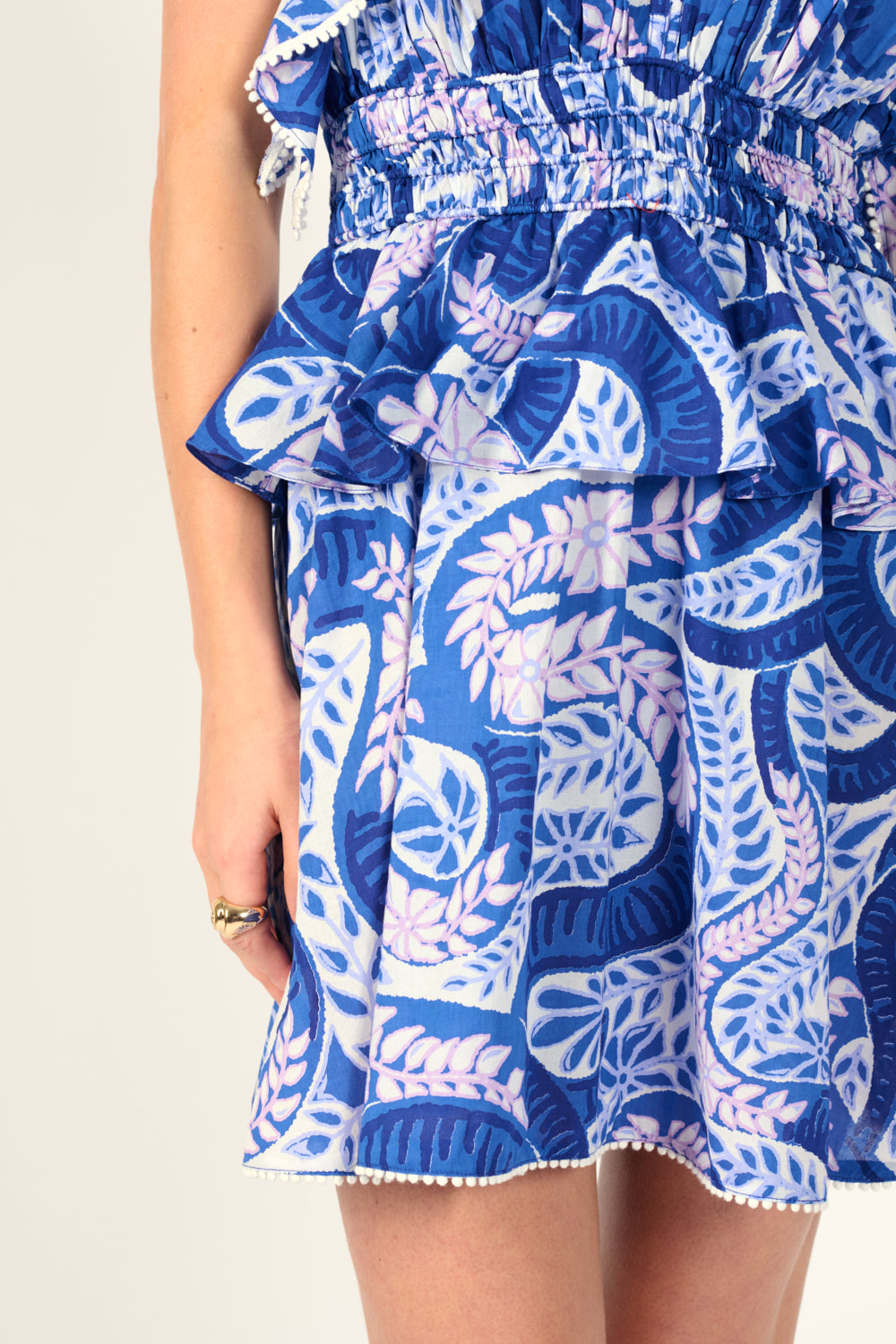 Mini Dress Noemi - Blue Holy Snake - Poupette St Barth