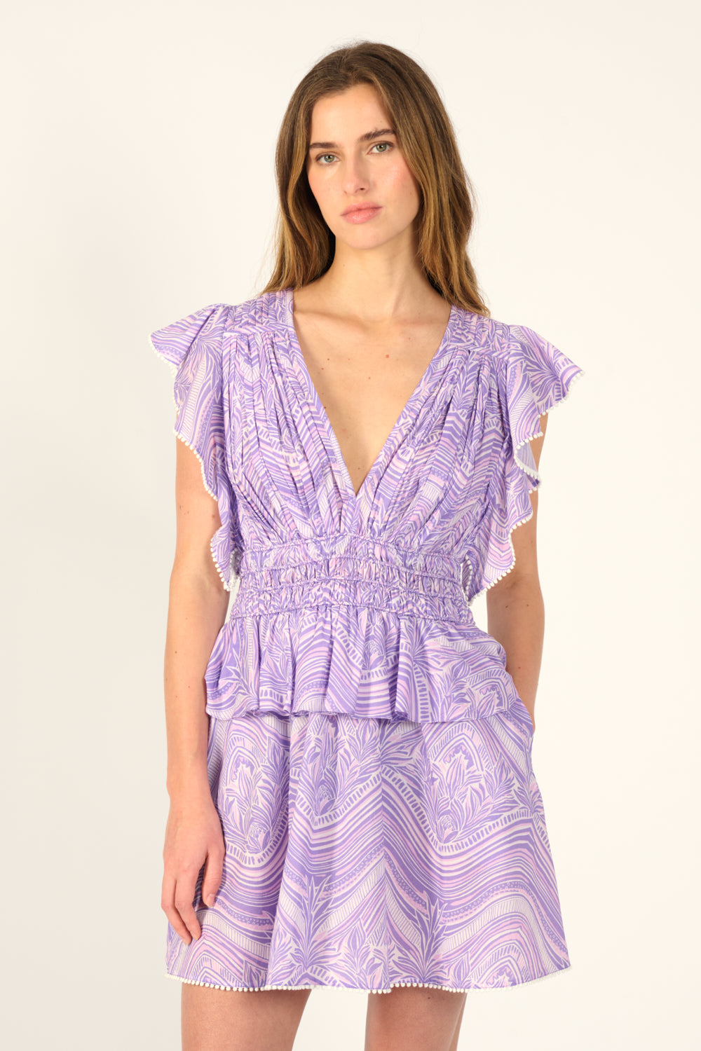 Mini Dress Noemi - Lilac Moryana - Poupette St Barth