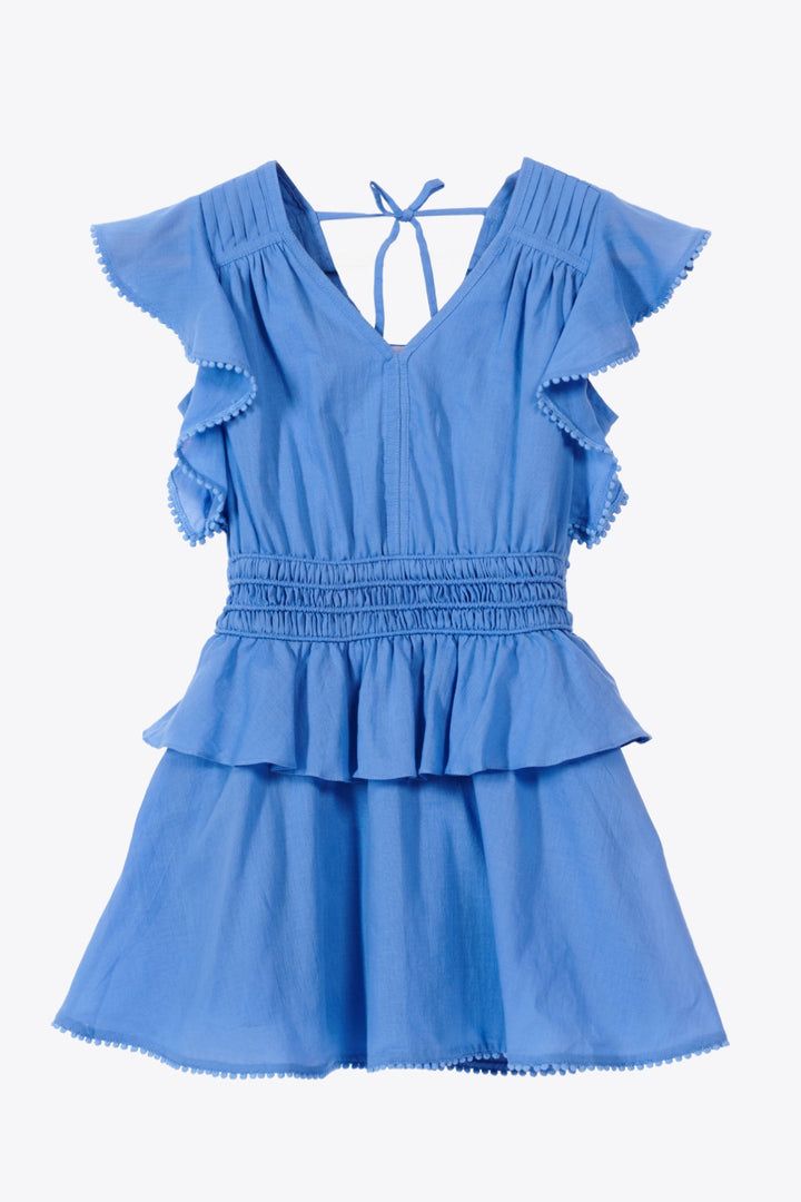 Mini Dress Noemi for girls - Persian Blue