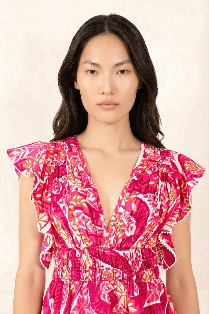 Mini Dress Noemi - Pink Holy Snake - Poupette St Barth