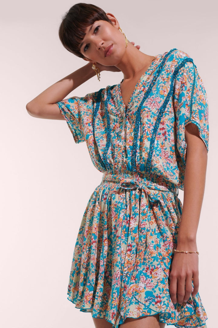 Robe Courte Olivia - Green Sweet Bell