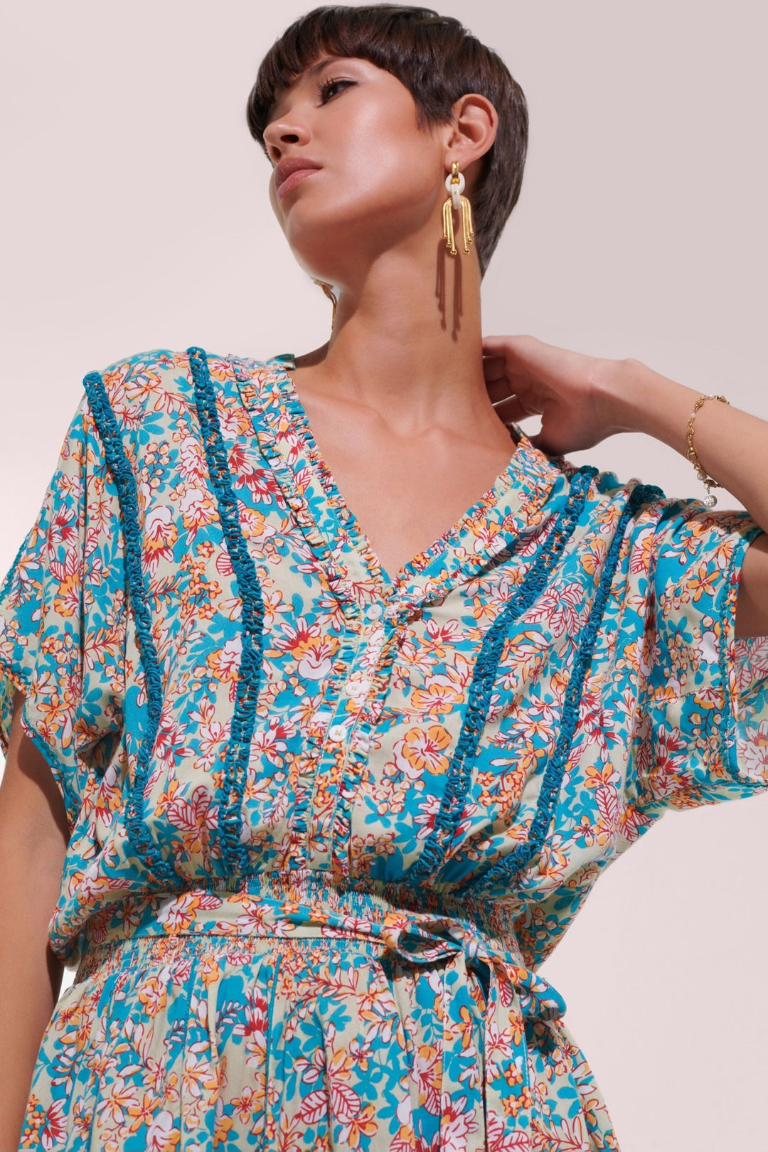 Robe Courte Olivia - Green Sweet Bell