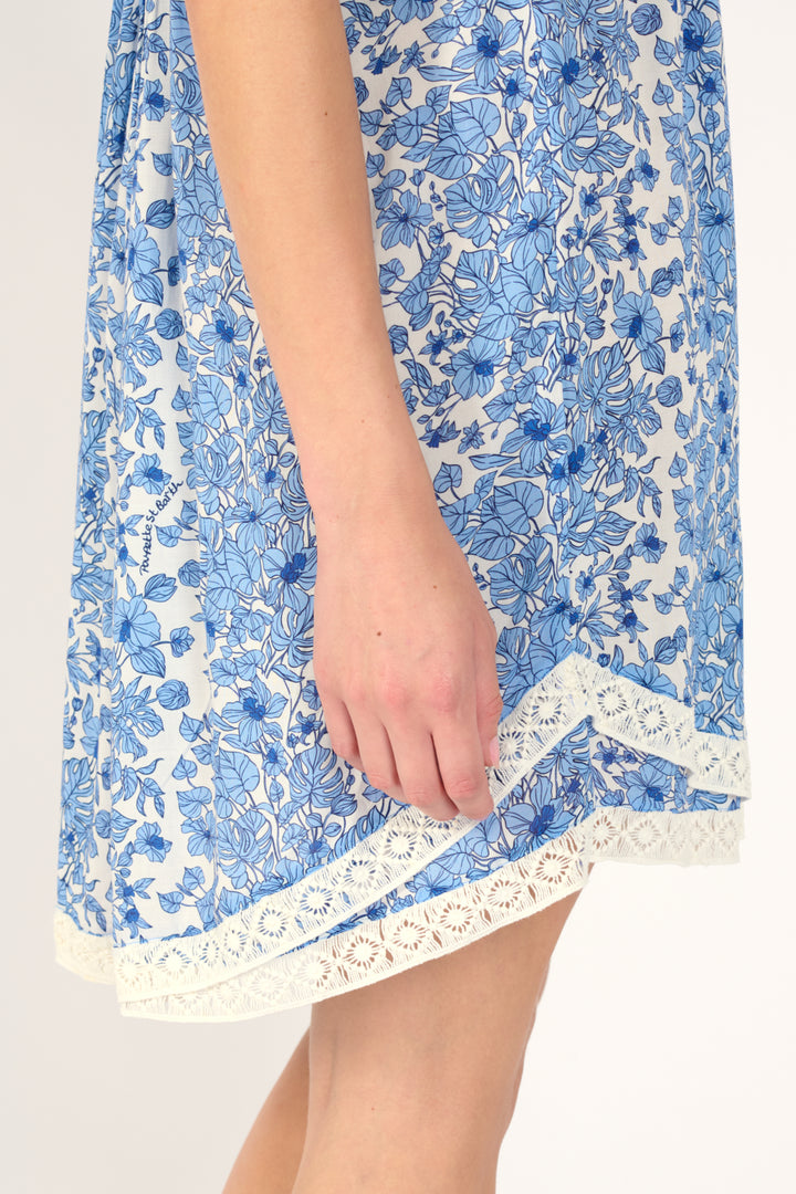 Mini Dress Sasha - Blue Aquaflora