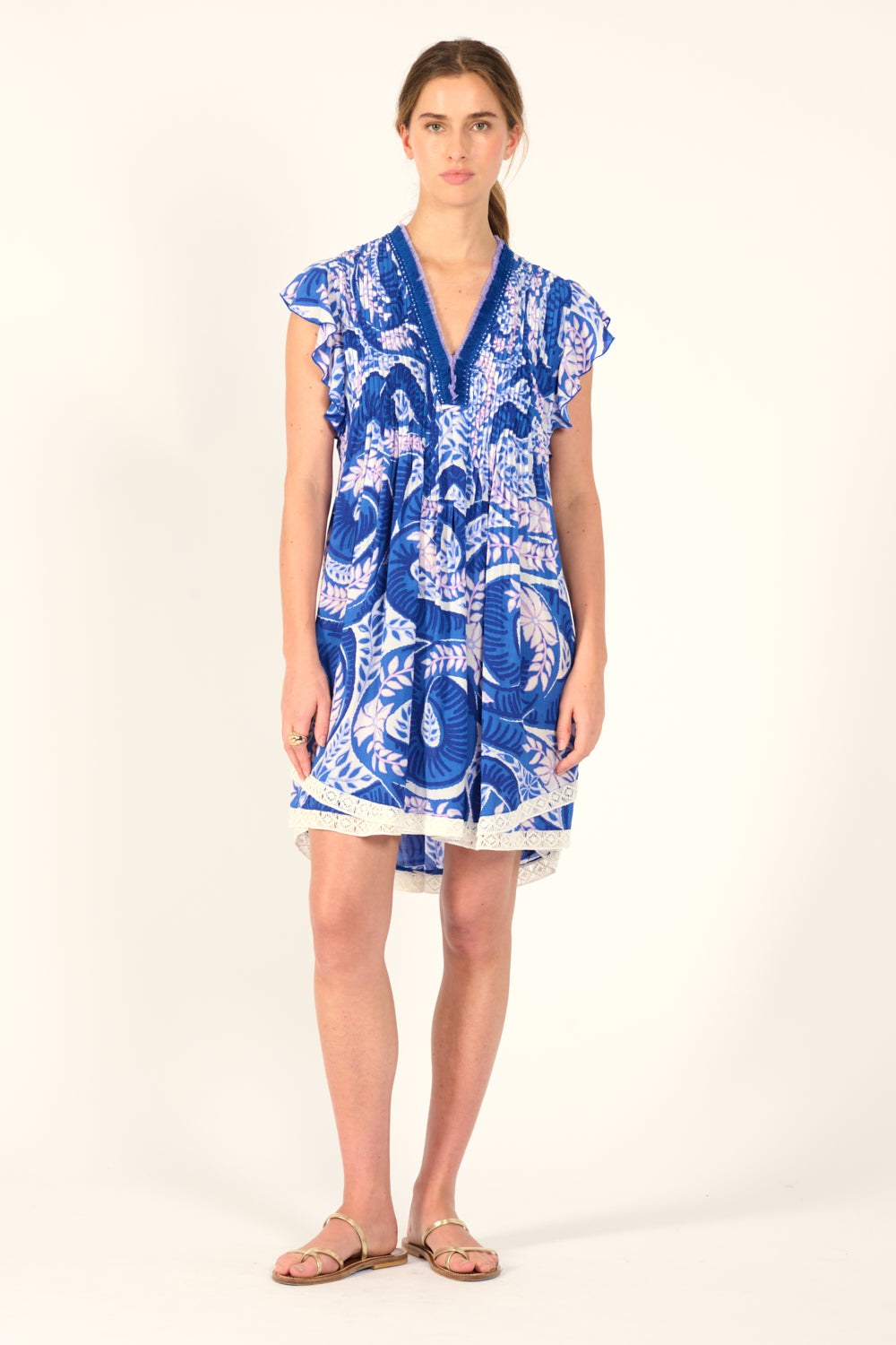 Mini Dress Sasha - Blue Holy Snake - Poupette St Barth