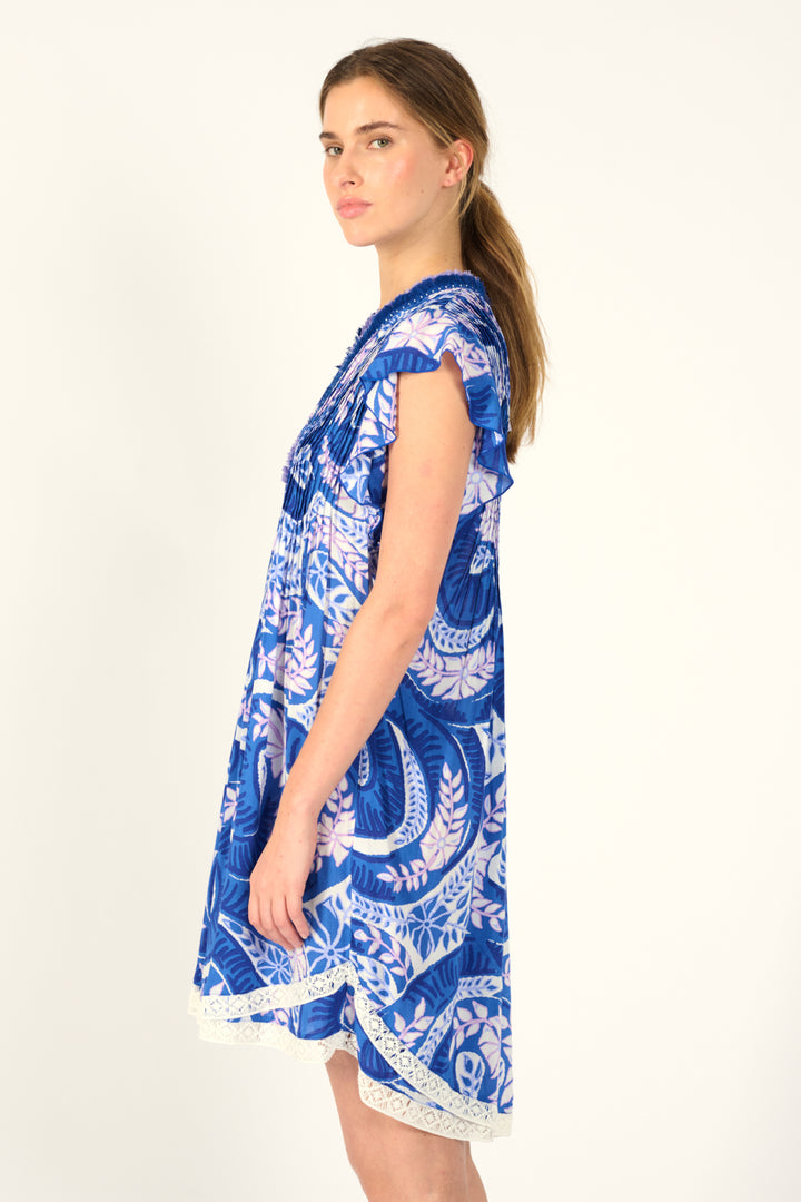 Mini Dress Sasha - Blue Holy Snake - Poupette St Barth