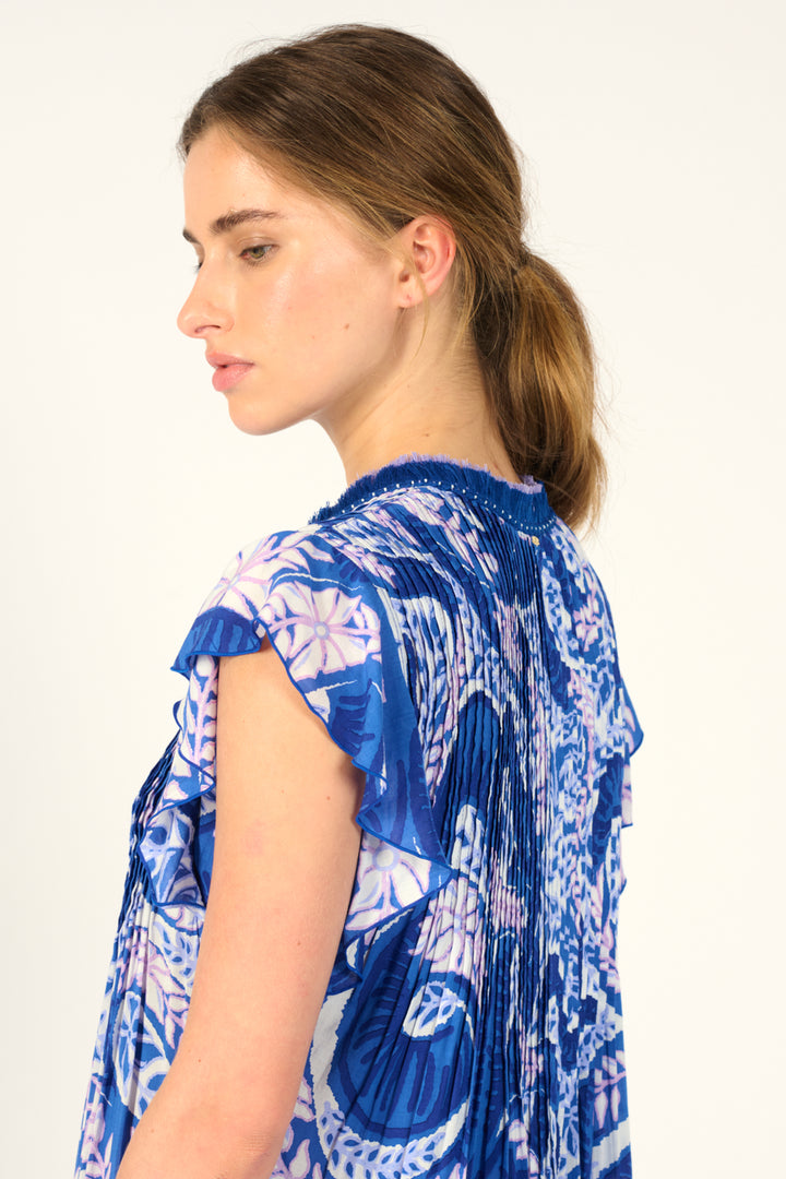 Mini Dress Sasha - Blue Holy Snake - Poupette St Barth