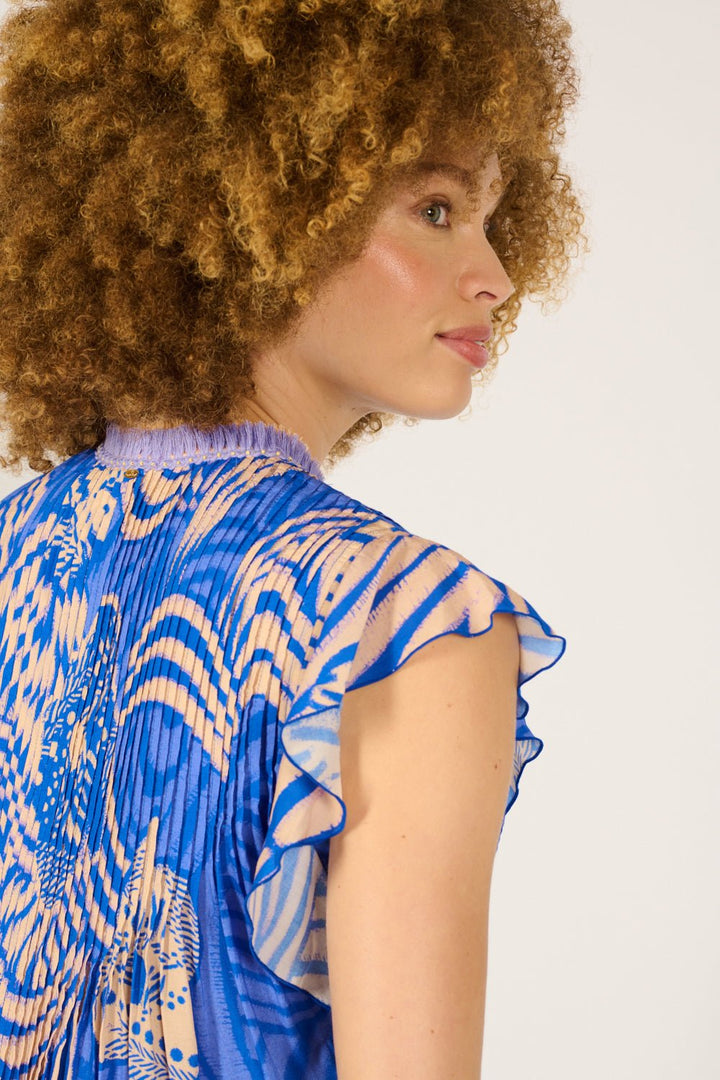 Robe Courte Sasha - Blue Japonism