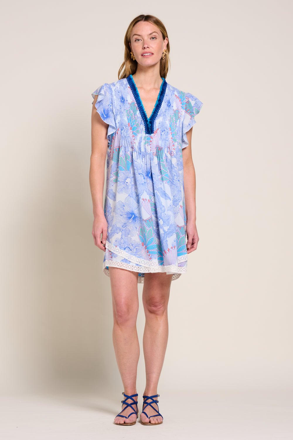 Robe Courte Sasha - Blue Padang