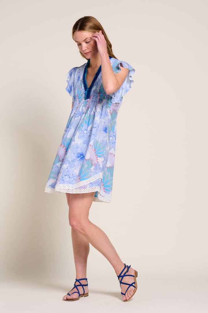 Robe Courte Sasha - Blue Padang