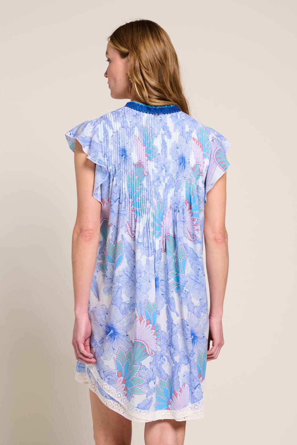 Mini Dress Sasha | Blue | S | Poupette St Barth Mini Dress Sasha | Blue | S | Poupette St Barth