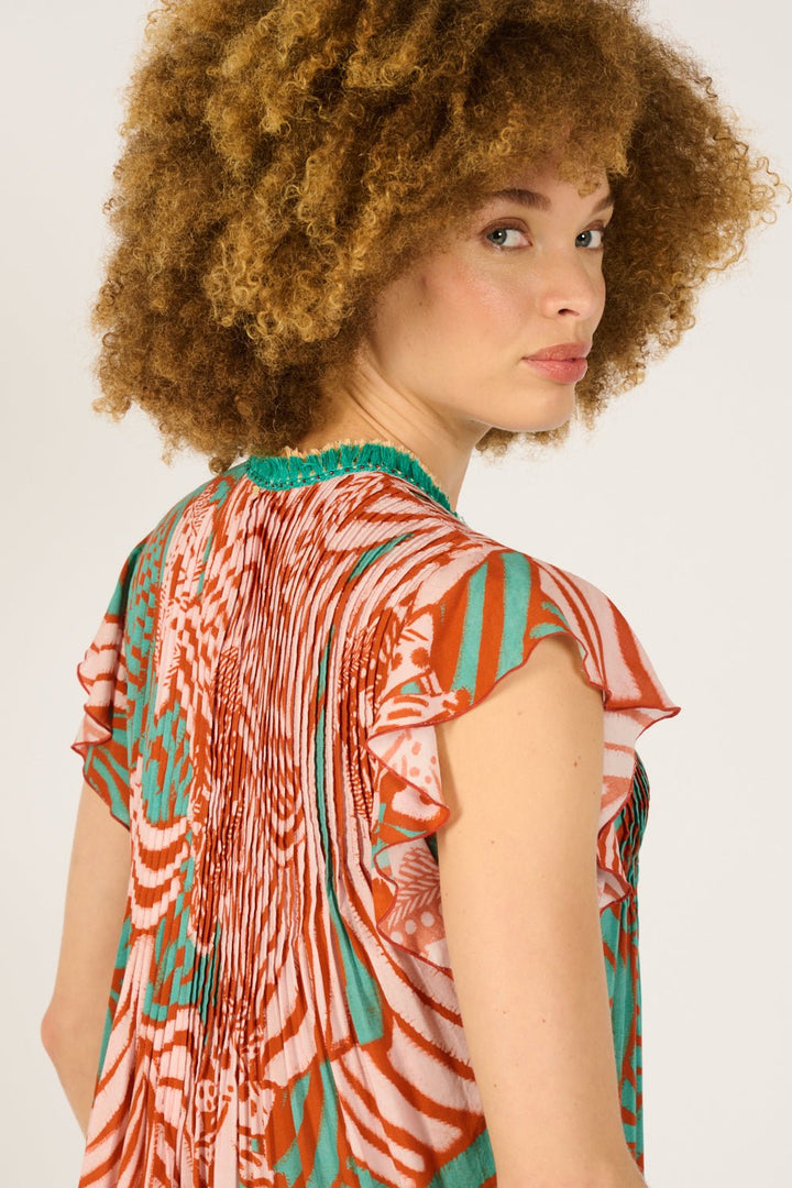 Mini Dress Sasha - Brick Japonism