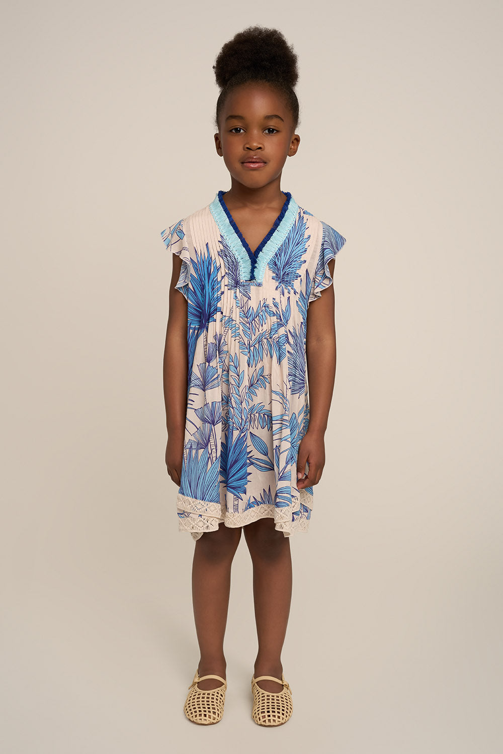 Robe Courte Sasha pour fille - Blue Preveli Beach