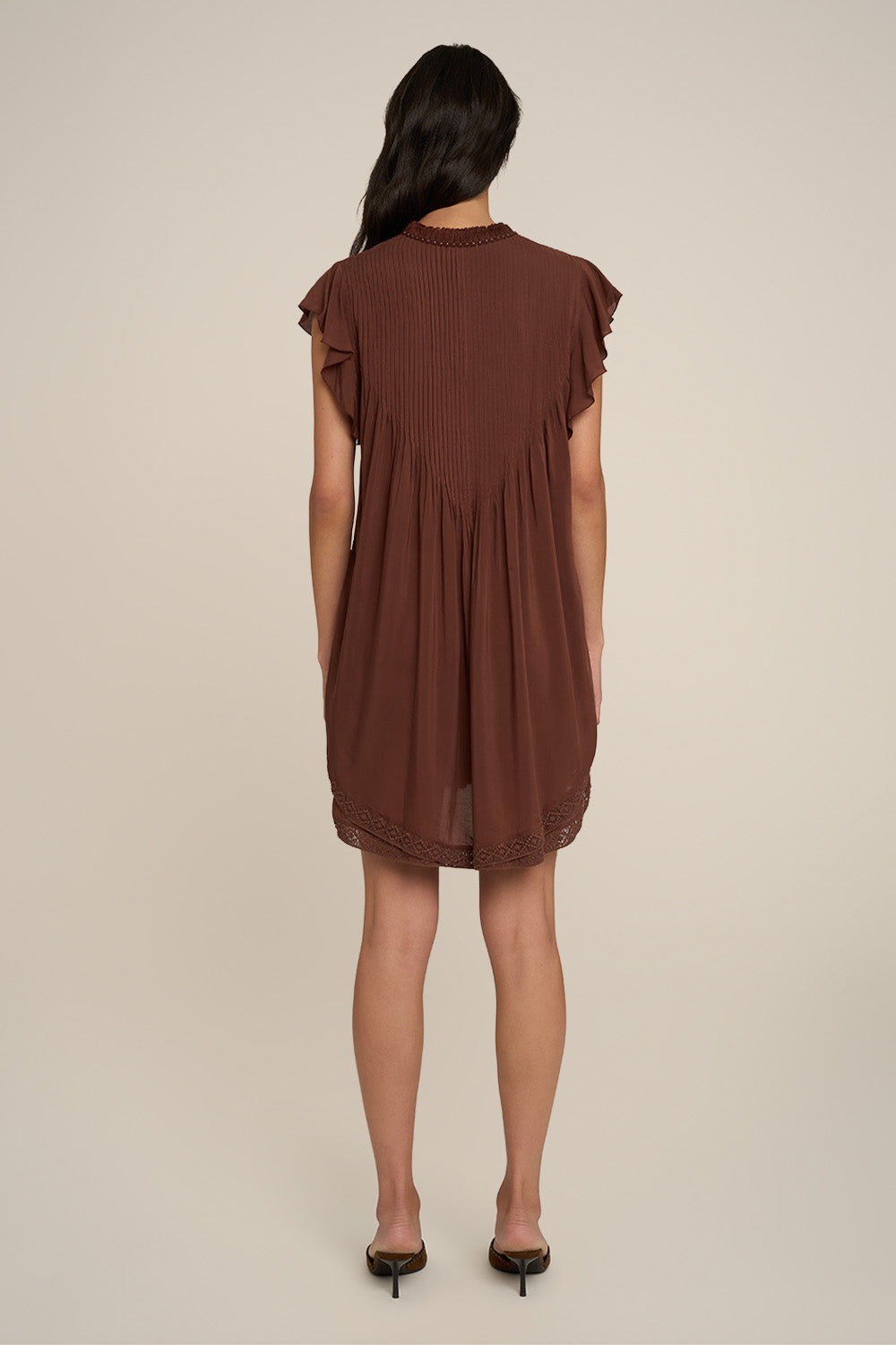 Mini Dress Sasha - Chocolate Brown