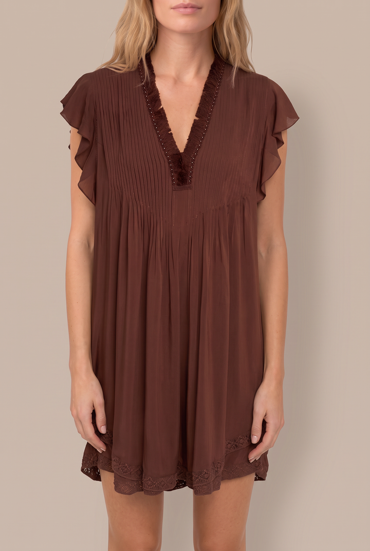 Robe Courte Sasha - Chocolate Brown