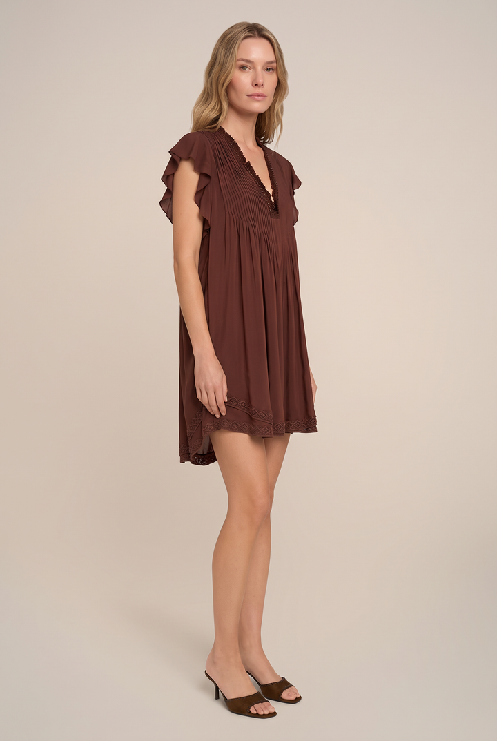 Robe Courte Sasha - Chocolate Brown